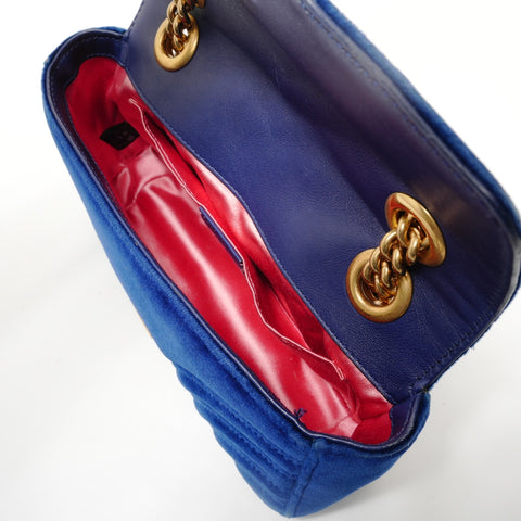 GUCCI GG Marmont Shoulder Bag blue WS28559