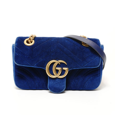 GUCCI GG Marmont Shoulder Bag blue WS28559