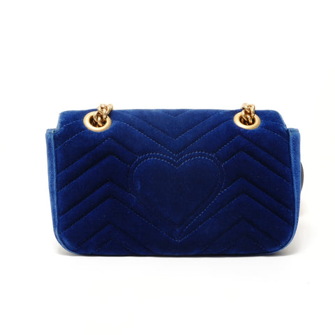GUCCI GG Marmont Shoulder Bag blue WS28559
