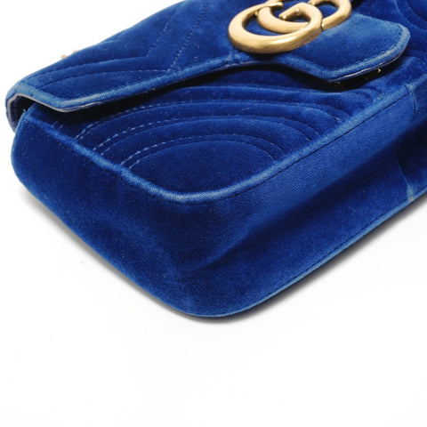 GUCCI GG Marmont Shoulder Bag blue WS28559