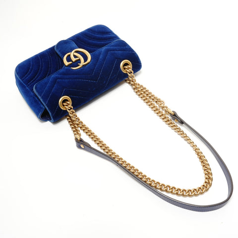 GUCCI GG Marmont Shoulder Bag blue WS28559