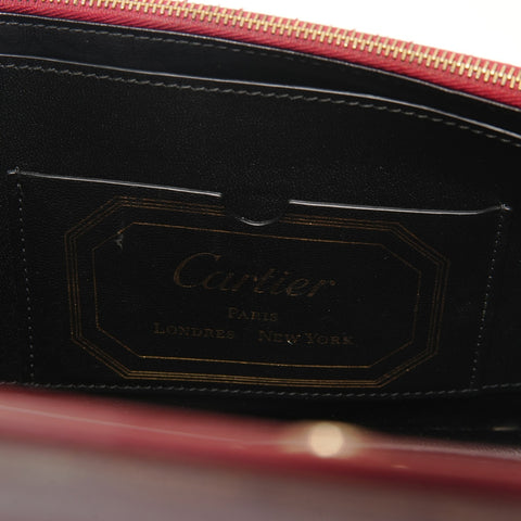 CARTIER Garland Chain Wallet Shoulder Bag Red WS28560