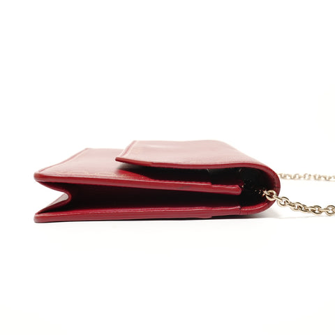 CARTIER Garland Chain Wallet Shoulder Bag Red WS28560