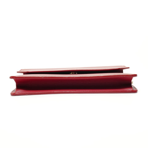 CARTIER Garland Chain Wallet Shoulder Bag Red WS28560