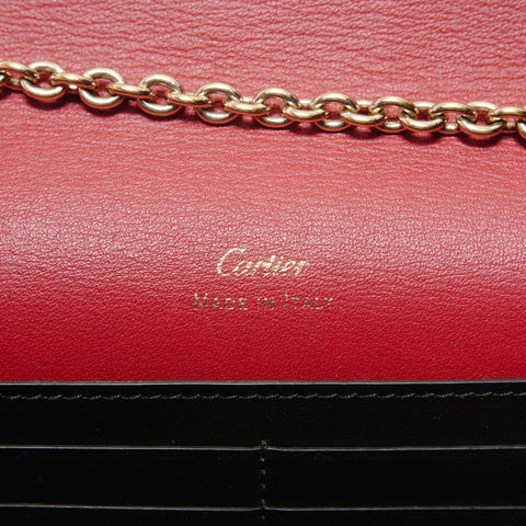 CARTIER Garland Chain Wallet Shoulder Bag Red WS28560