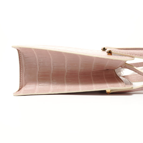 LOUIS VUITTON Special Order Exotic Leather 2-Way Bag Handbag pink WS28563