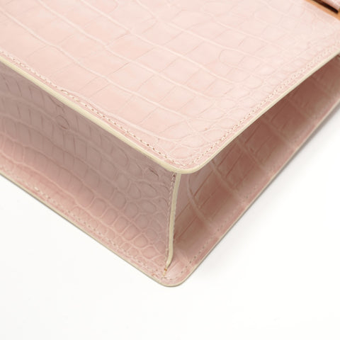 LOUIS VUITTON Special Order Exotic Leather 2-Way Bag Handbag pink WS28563