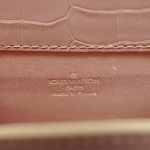 LOUIS VUITTON Special Order Exotic Leather 2-Way Bag Handbag pink WS28563