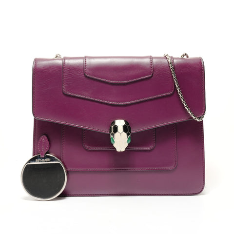 BVLGARI Serpenti ChainShoulder Shoulder Bag purple WS28565