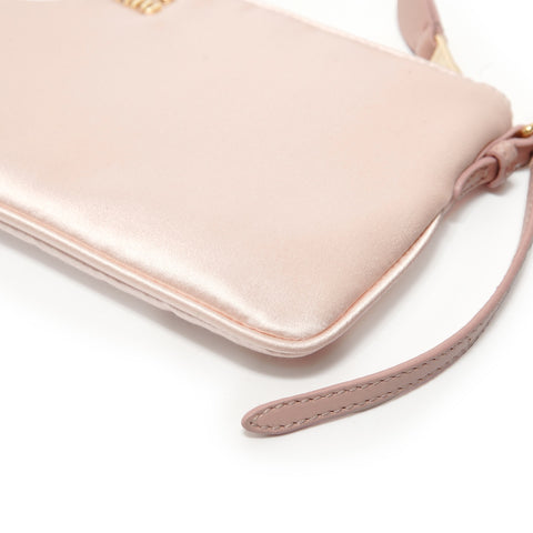 Miu Miu Satin drawstring pouch Shoulder Bag pink WS28567