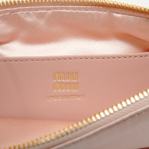 Miu Miu Satin drawstring pouch Shoulder Bag pink WS28567