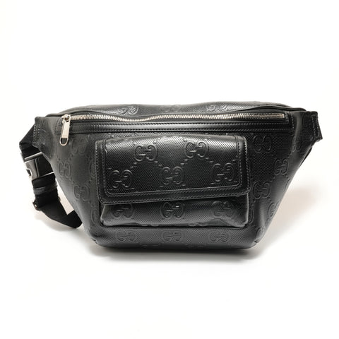 GUCCI GG embossed body bag Shoulder Bag black WS28568
