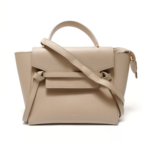 CELINE Belt bag nano 2WAY Handbag beige WS28569