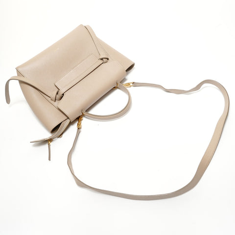 CELINE Belt bag nano 2WAY Handbag beige WS28569