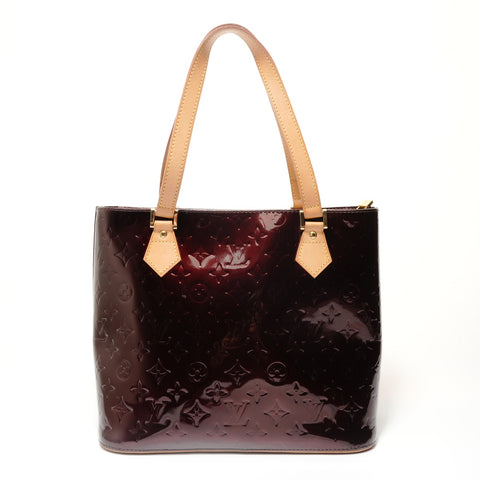 LOUIS VUITTON Patent Vernis Houston Monogram Tote Bag Red WS28570