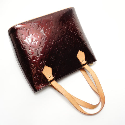 LOUIS VUITTON Patent Vernis Houston Monogram Tote Bag Red WS28570