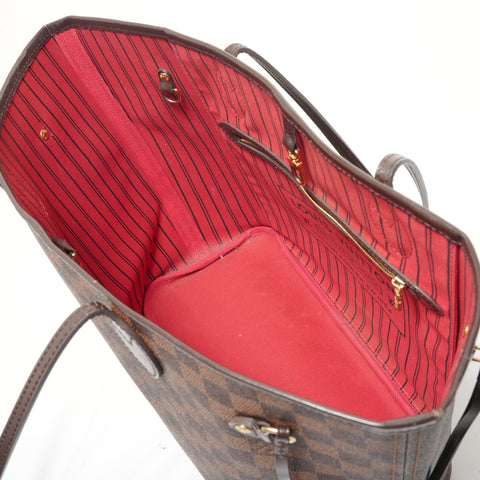 LOUIS VUITTON 2018 Damier Neverfull MM Tote Bag Brown WS28571