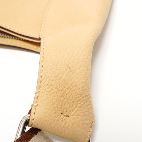 FENDI Selleria Punching Shoulder Bag yellow WS28572