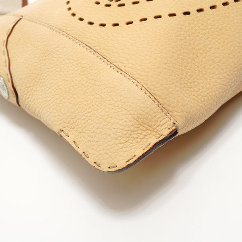 FENDI Selleria Punching Shoulder Bag yellow WS28572