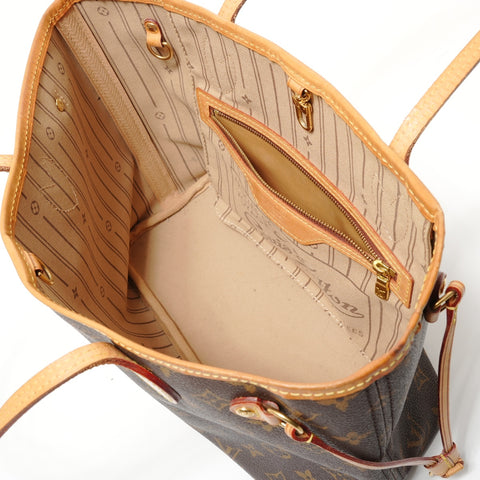 LOUIS VUITTON Monogram Neverfull PM, manufactured in 2008. Tote Bag Brown WS28573