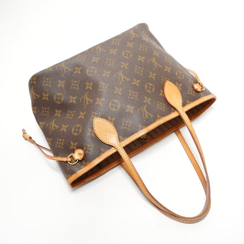 LOUIS VUITTON Monogram Neverfull PM, manufactured in 2008. Tote Bag Brown WS28573