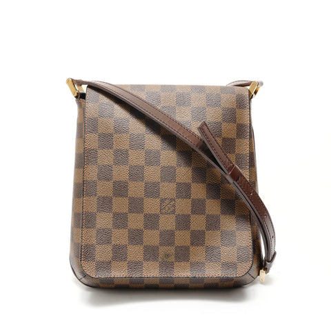 LOUIS VUITTON 2003 Damier Musette Salsa Long Shoulder Bag Brown WS28575