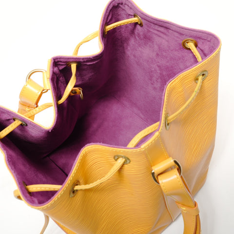 LOUIS VUITTON 1996 Epi Petit Noe Black Shoulder Bag yellow WS28576