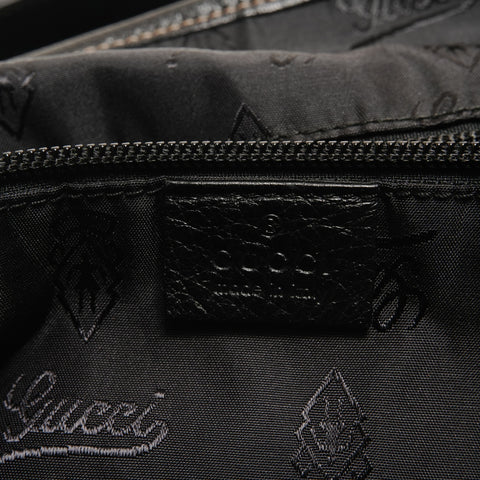 GUCCI logo leather tote Shoulder Bag black WS28581