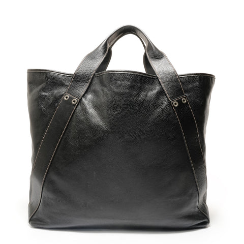 GUCCI logo leather tote Shoulder Bag black WS28581