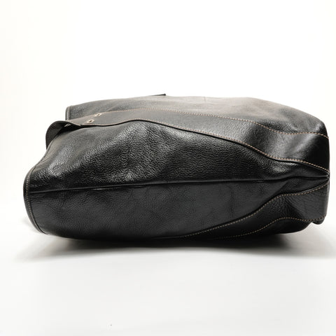 GUCCI logo leather tote Shoulder Bag black WS28581