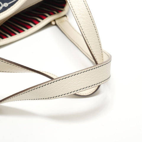 GUCCI Abby D-ring GG logo canvas Shoulder Bag Navy WS28582