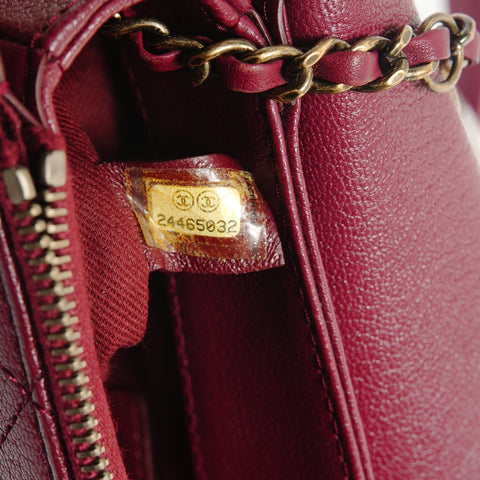 CHANEL Coco Curve Small Matelassé Shoulder Bag Red WS28583