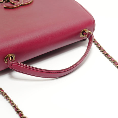 CHANEL Coco Curve Small Matelassé Shoulder Bag Red WS28583