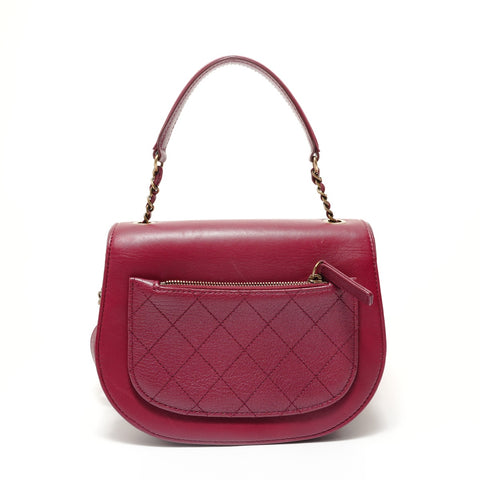 CHANEL Coco Curve Small Matelassé Shoulder Bag Red WS28583