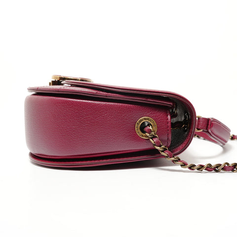 CHANEL Coco Curve Small Matelassé Shoulder Bag Red WS28583