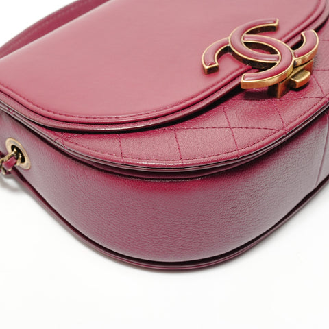 CHANEL Coco Curve Small Matelassé Shoulder Bag Red WS28583