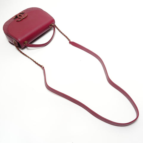 CHANEL Coco Curve Small Matelassé Shoulder Bag Red WS28583