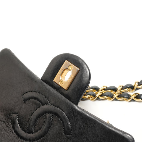 CHANEL Lamb Mini Matelassé, Unit 6 Shoulder Bag black WS28584