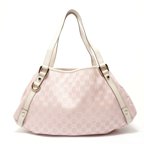 GUCCI Abbey GG canvas Tote Bag pink WS28587