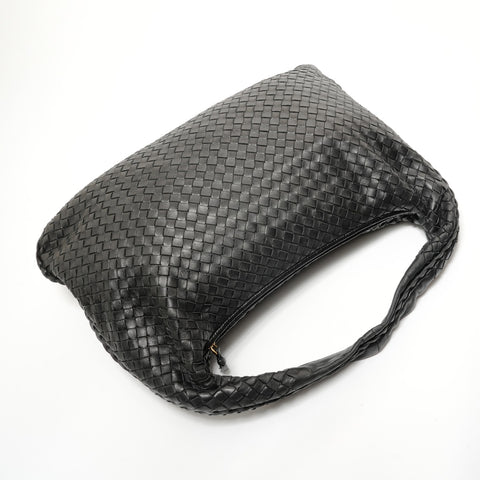 BOTTEGAVENETA INTRECCIATO leather Shoulder Bag black WS28592