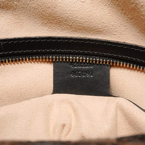 GUCCI GG Shima Leather Top Handle 2-Way Bag Shoulder Bag black WS28593