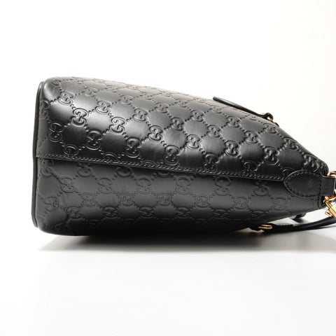 GUCCI GG Shima Leather Top Handle 2-Way Bag Shoulder Bag black WS28593