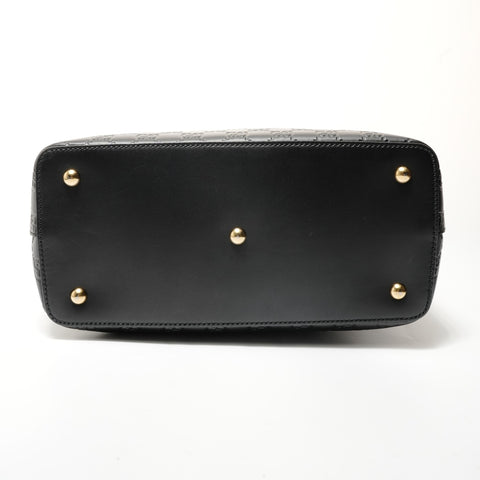 GUCCI GG Shima Leather Top Handle 2-Way Bag Shoulder Bag black WS28593