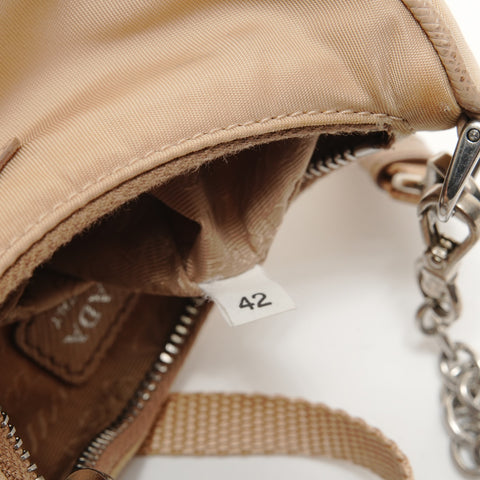 PRADA Nylon 2-Way Mini Shoulder Bag beige WS28594
