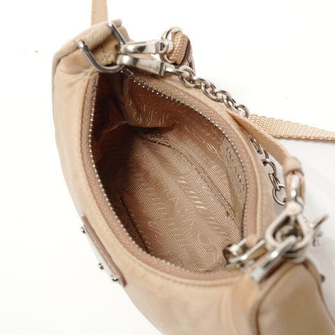 PRADA Nylon 2-Way Mini Shoulder Bag beige WS28594