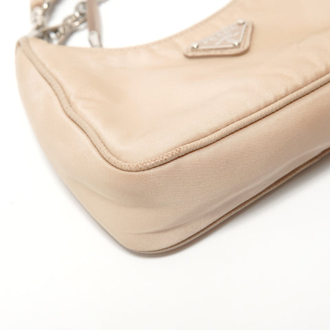PRADA Nylon 2-Way Mini Shoulder Bag beige WS28594