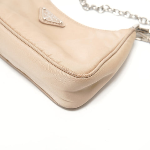 PRADA Nylon 2-Way Mini Shoulder Bag beige WS28594