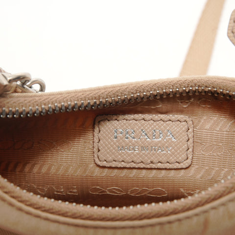 PRADA Nylon 2-Way Mini Shoulder Bag beige WS28594
