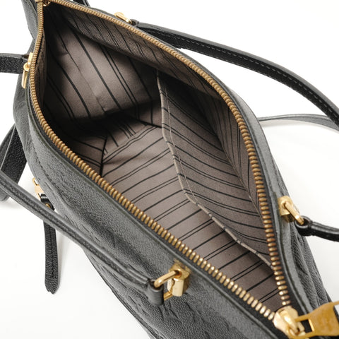 LOUIS VUITTON Monogram Empreinte Bastille PM, manufactured in 2015. Handbag black WS28597
