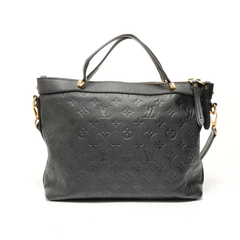 LOUIS VUITTON Monogram Empreinte Bastille PM, manufactured in 2015. Handbag black WS28597